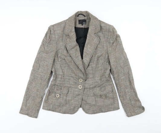 NEXT Womens Brown Cotton Jacket Blazer Size 14