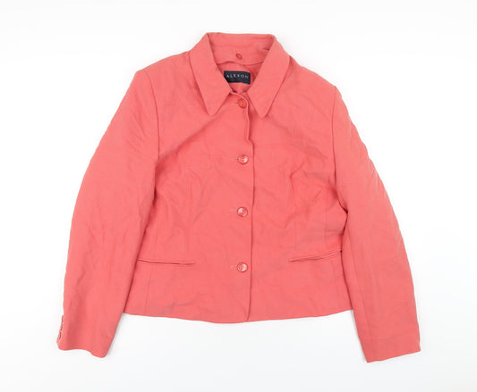 Alexon Womens Pink Jacket Size 18 Button