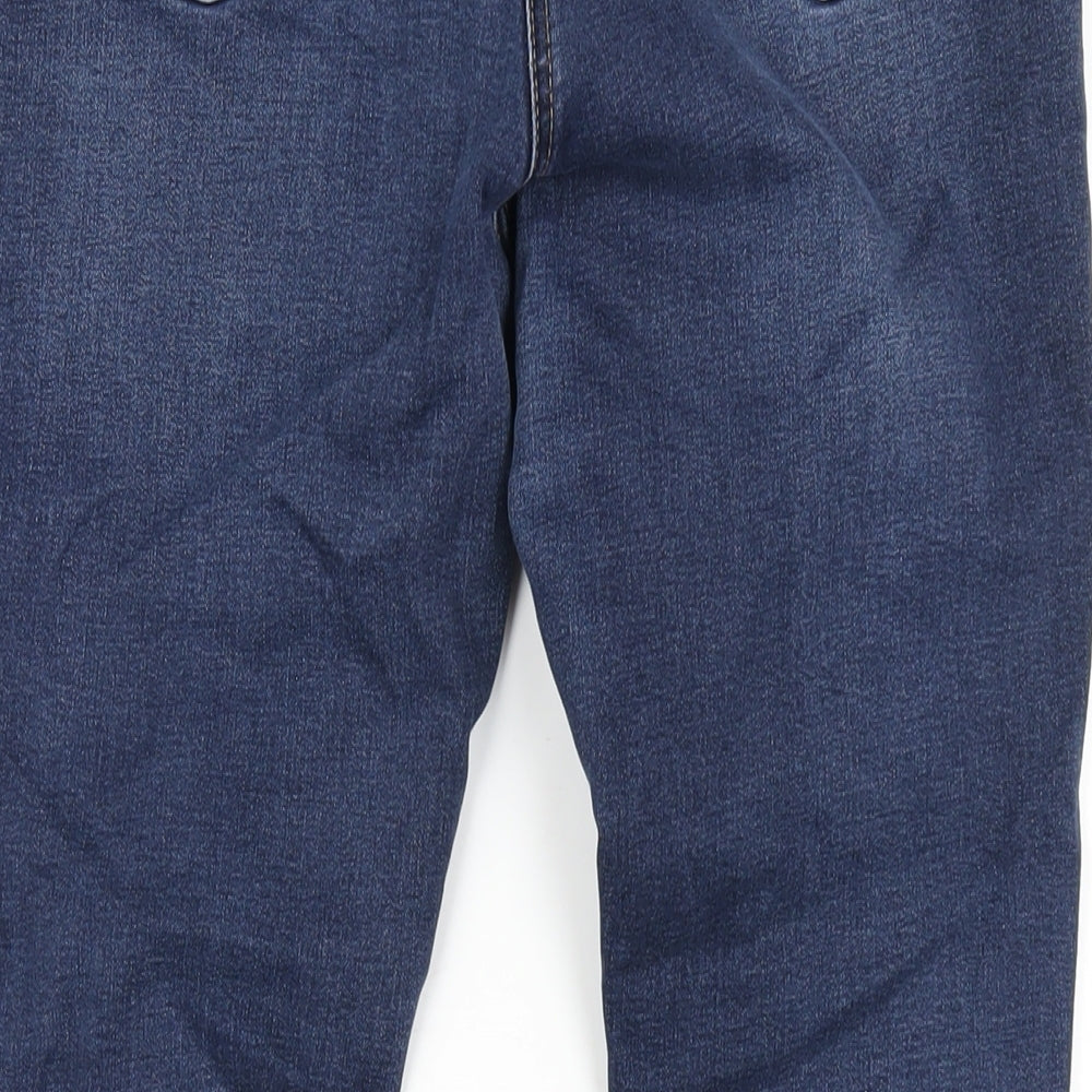 TU Womens Blue Cotton Skinny Jeans Size 14 L31 in Regular Zip