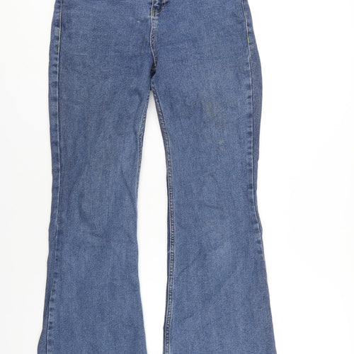 Joe Browns Womens Blue Cotton Flared Jeans Size 10 L31 in Regular Zip