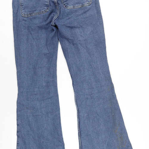 Joe Browns Womens Blue Cotton Flared Jeans Size 10 L31 in Regular Zip