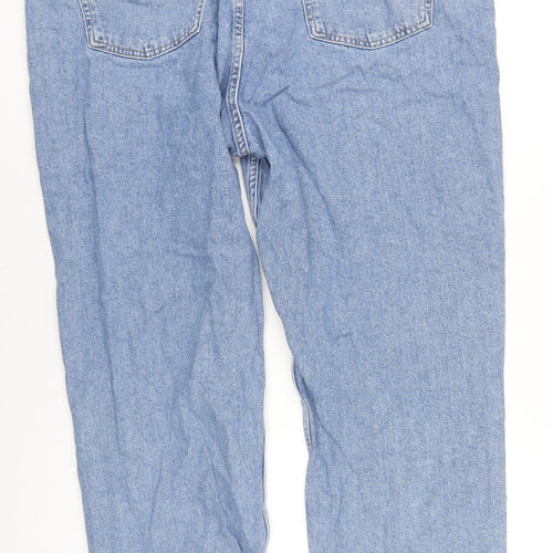 Denim & Co. Womens Blue Cotton Straight Jeans Size 20 L31 in Regular Button