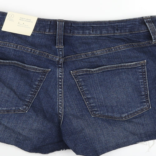 Universal Thread Womens Blue Cotton Cut-Off Shorts Size 26 in Regular Zip