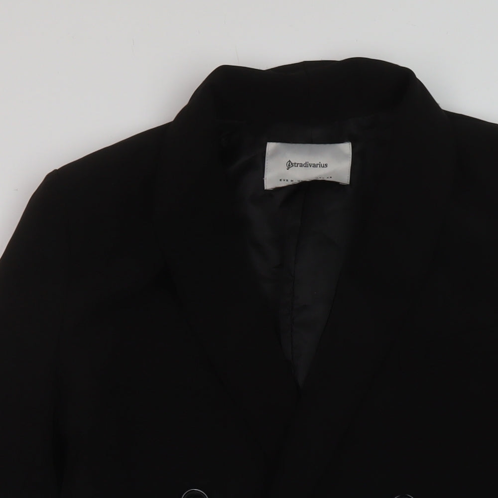 Stradivarius Womens Black Jacket Size M Button