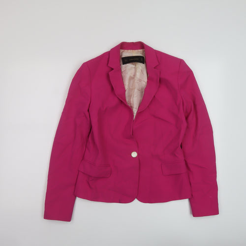 Zara Womens Pink Jacket Size S Button