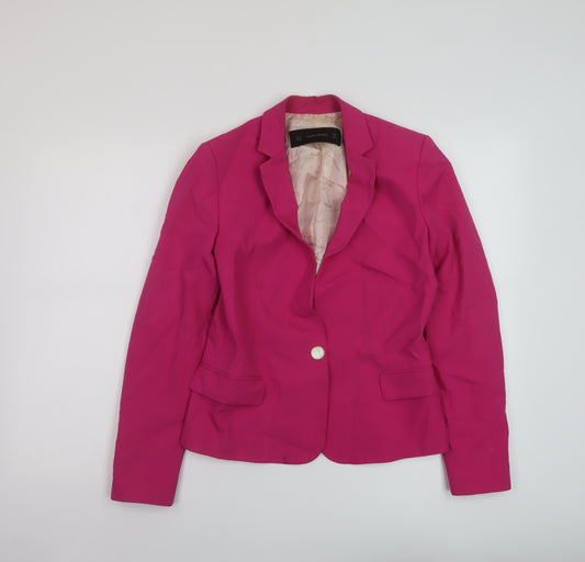 Zara Womens Pink Jacket Size S Button