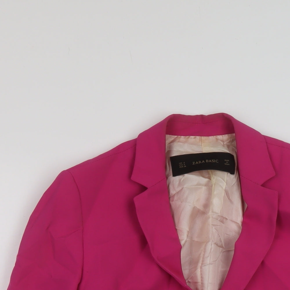 Zara Womens Pink Jacket Size S Button