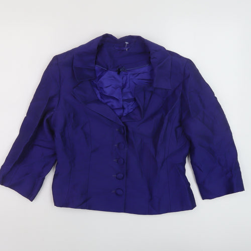 Kaliko Womens Blue Jacket Size 10 Button