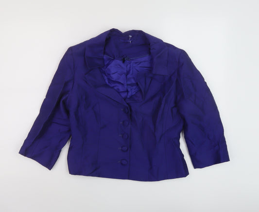 Kaliko Womens Blue Jacket Size 10 Button