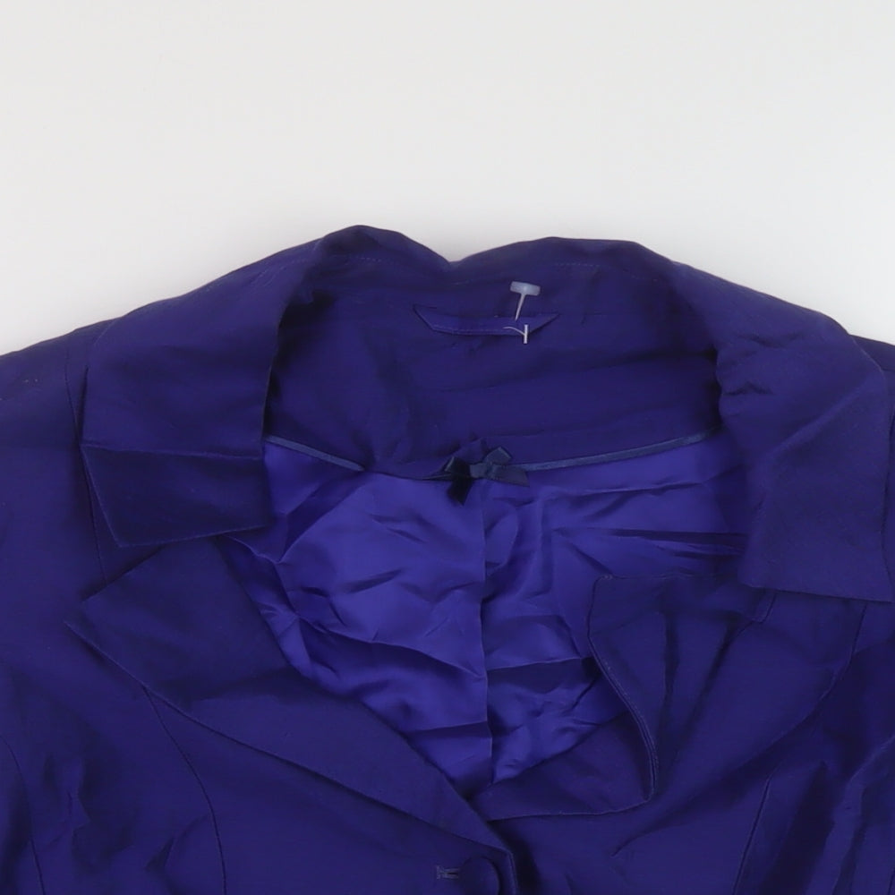 Kaliko Womens Blue Jacket Size 10 Button