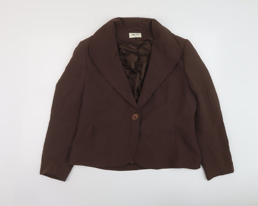 Kaliko Womens Brown Jacket Size 18 Button