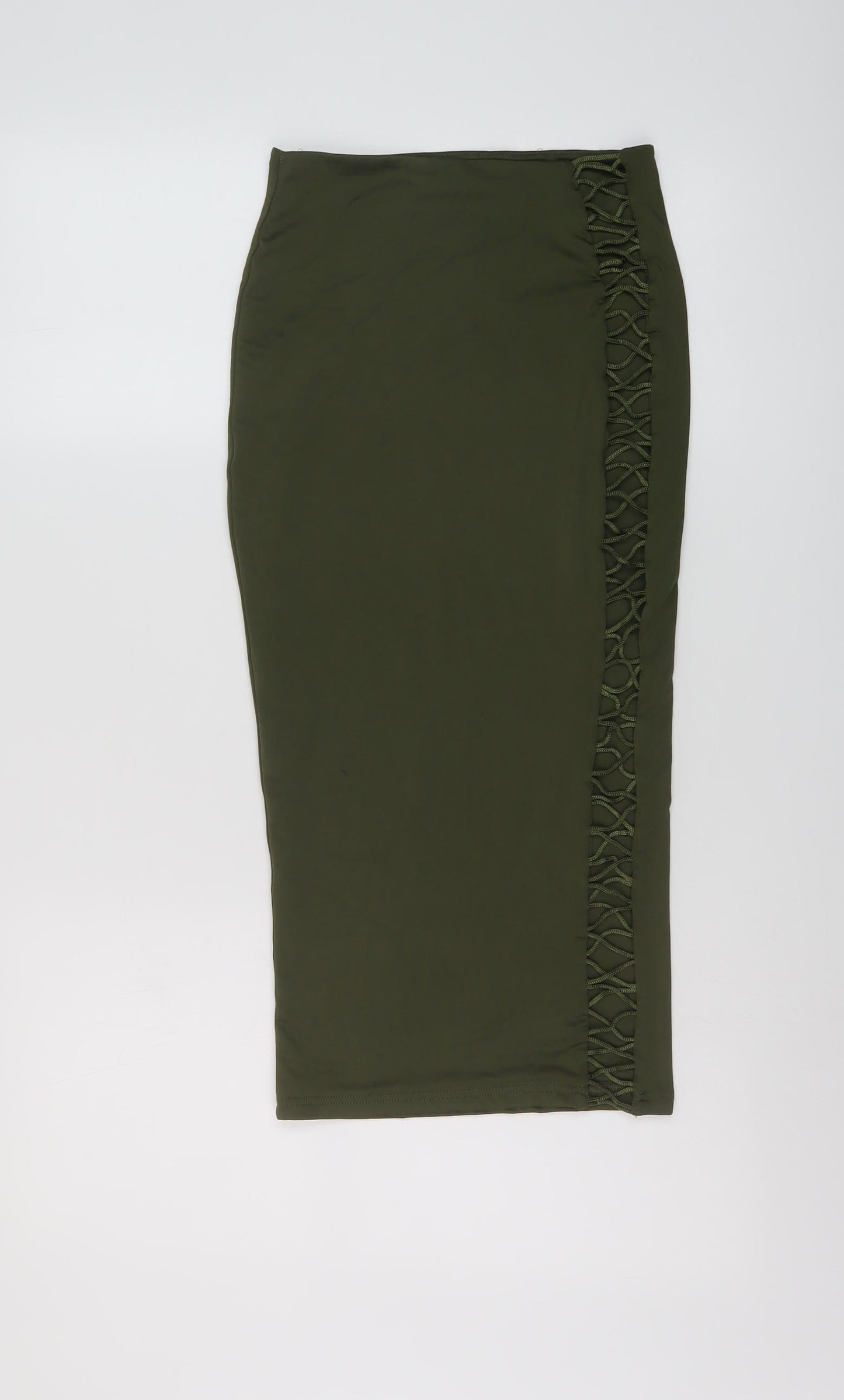 Mars The Label Womens Green Polyester Bandage Skirt Size 8