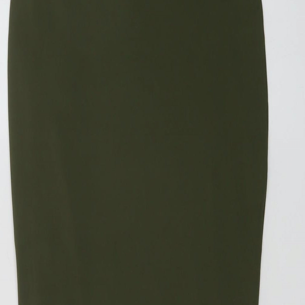 Mars The Label Womens Green Polyester Bandage Skirt Size 8