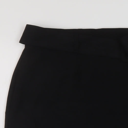 Marks and Spencer Womens Black Polyester A-Line Skirt Size 20 Zip