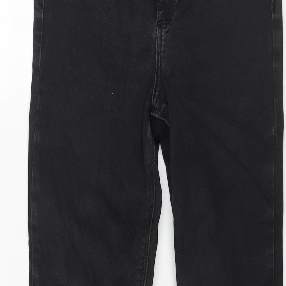 River Island Womens Black Cotton Skinny Jeans Size 8 L27 in Regular Zip