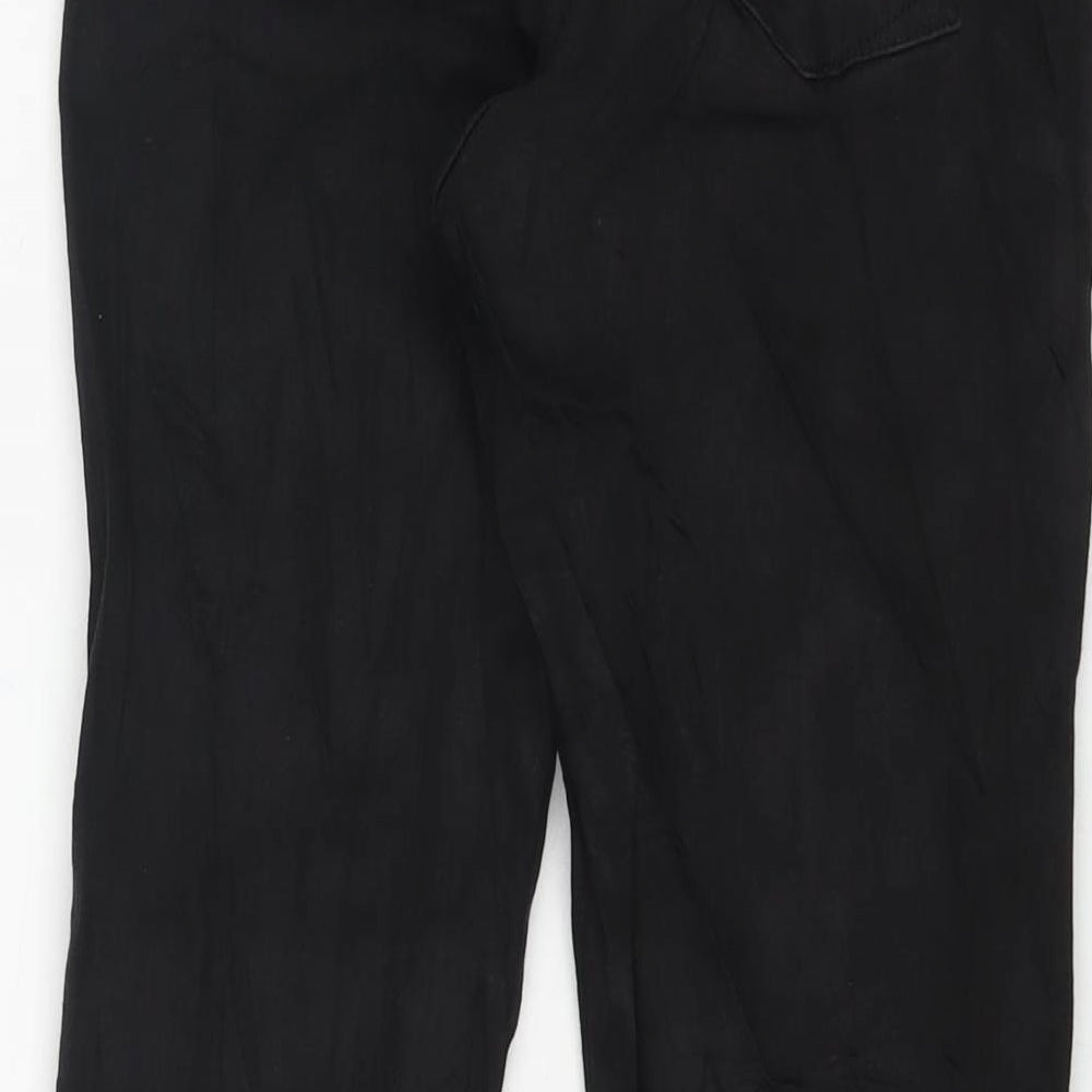 River Island Womens Black Cotton Skinny Jeans Size 12 L27 in Regular Zip