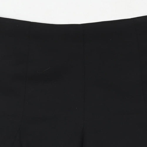 NEXT Womens Black Polyester A-Line Skirt Size 12 Zip