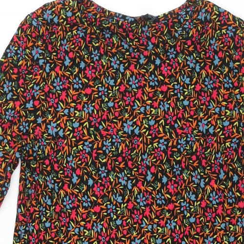 NEXT Womens Multicoloured Geometric Viscose A-Line Size 12 Round Neck Pullover - Floral Print