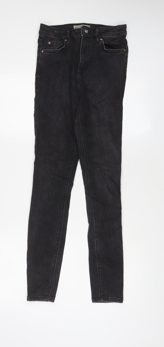 Denim & Co. Womens Black Cotton Skinny Jeans Size 10 L29 in Regular Zip