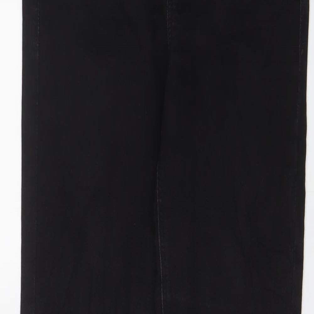 Zara Womens Black Cotton Skinny Jeans Size 14 L28 in Regular Zip