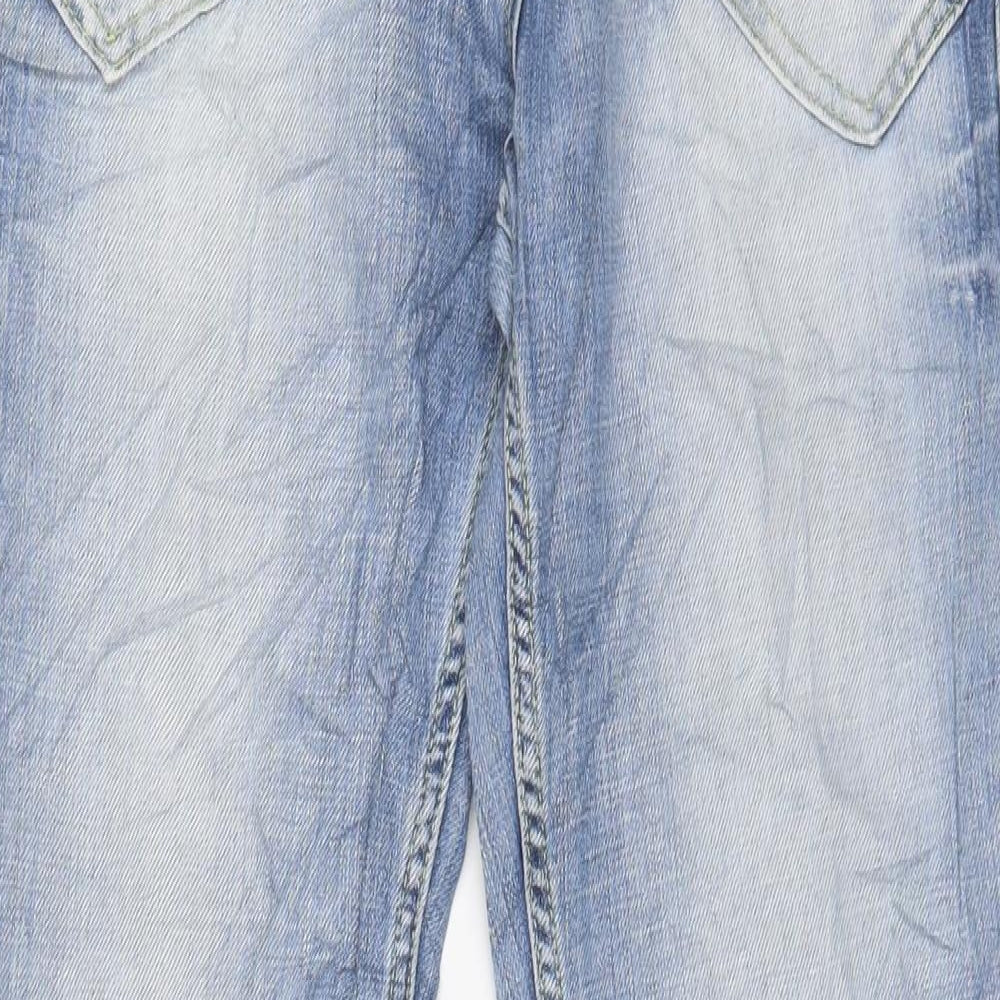 River Island Womens Blue Cotton Bootcut Jeans Size 10 L29 in Regular Zip