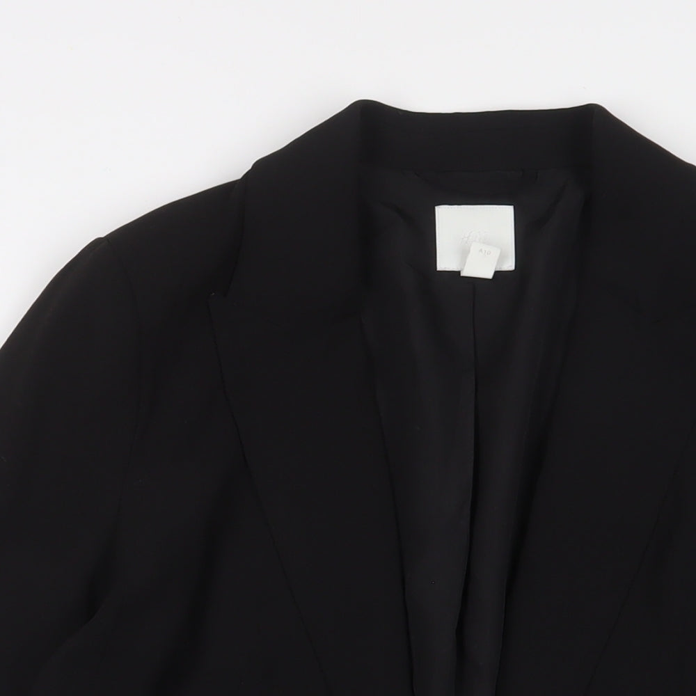 H&M Womens Black Jacket Blazer Size S - Open