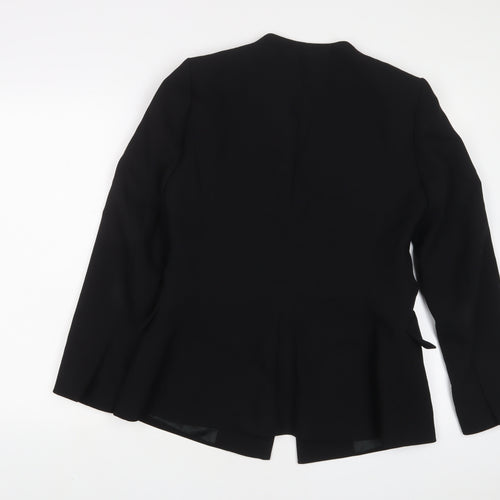 Zara Womens Black Jacket Blazer Size L Snap