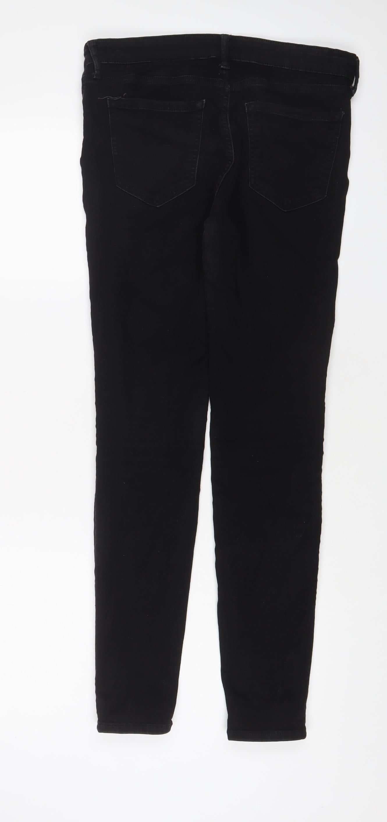 Gap Womens Black Cotton Skinny Jeans Size 12 L29 in Regular Zip