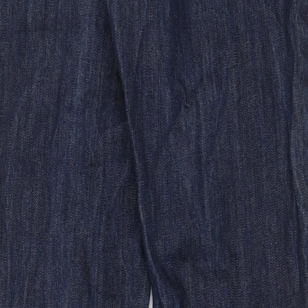 Yves Saint Laurent Mens Blue Cotton Straight Jeans Size 30 in L32 in Regular Button - Embroidered