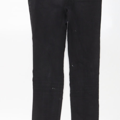 Missguided Womens Black Cotton Skinny Jeans Size 8 L29 in Regular Zip