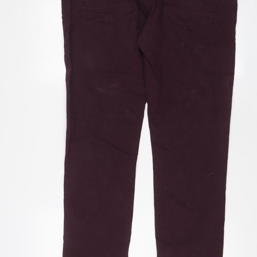 NEXT Mens Purple Cotton Skinny Jeans Size 36 in L33 in Regular Zip - Long Leg, Pockets