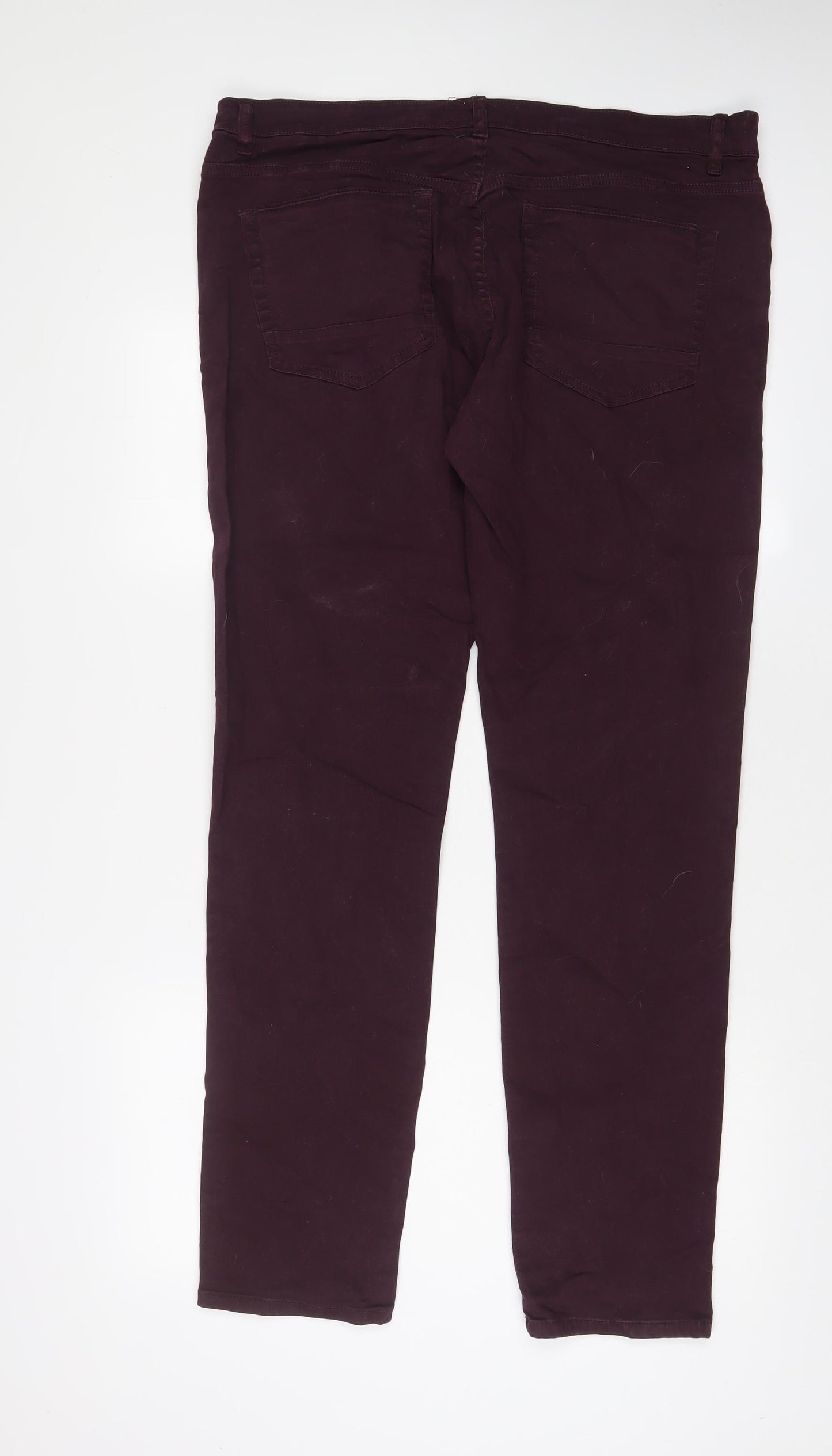 NEXT Mens Purple Cotton Skinny Jeans Size 36 in L33 in Regular Zip - Long Leg, Pockets