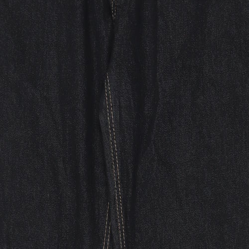 Vavell Mens Black Cotton Straight Jeans Size 36 in L32 in Regular Zip