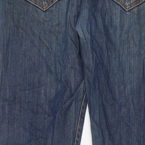 Levi's Mens Blue Cotton Straight Jeans Size 36 in L32 in Regular Button