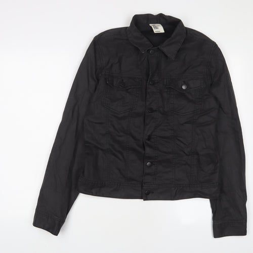 H&M Womens Black Jacket Size M Button