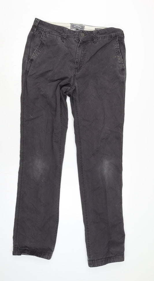 Fat Face Mens Grey Cotton Straight Jeans Size 32 in L34 in Regular Zip