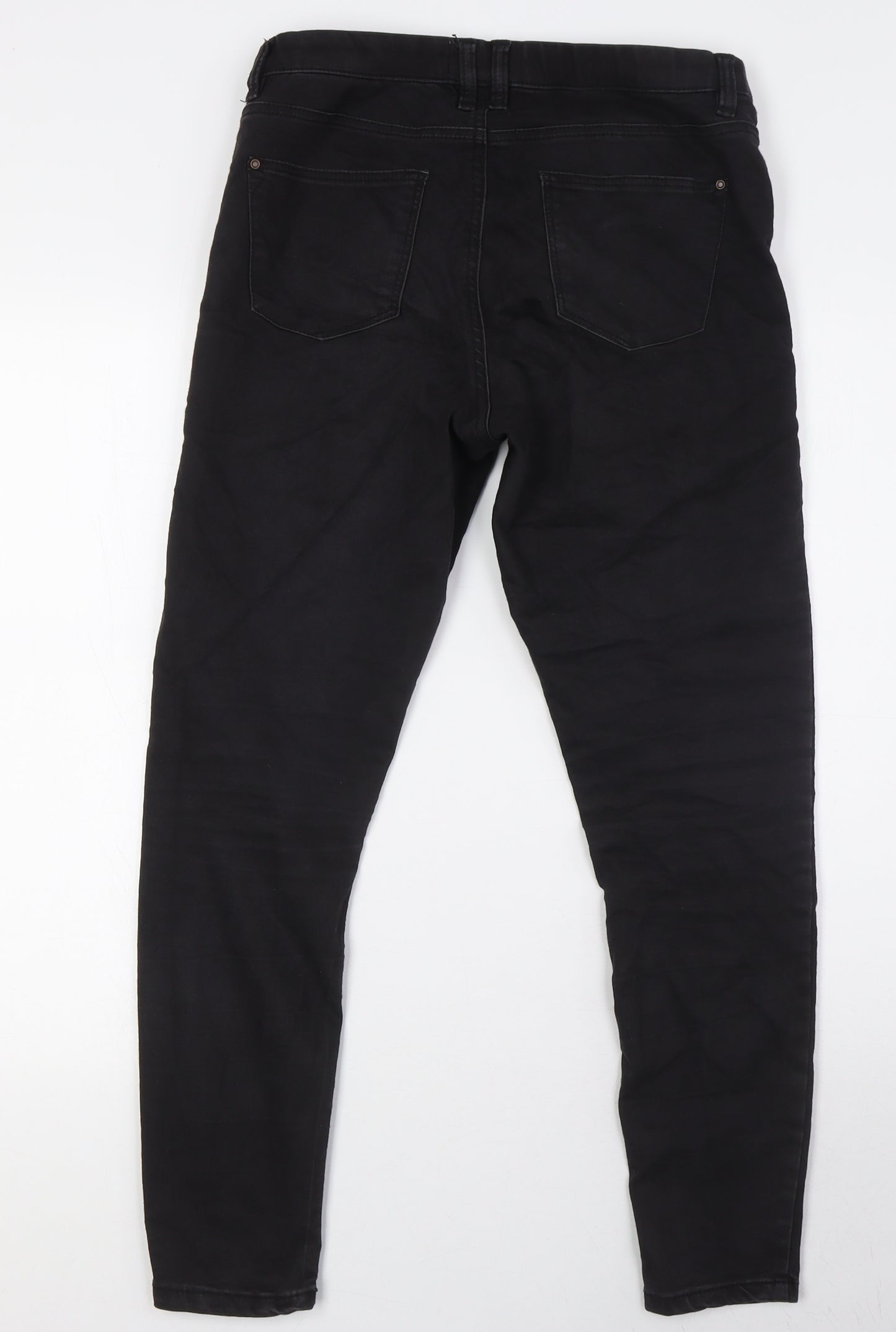 New Look Womens Black Cotton Jegging Jeans Size 12 L28 in Slim