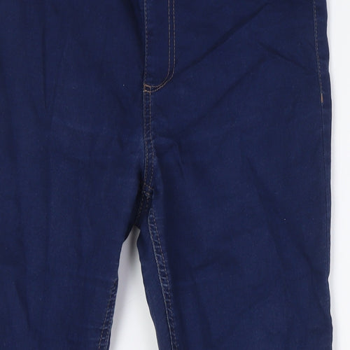 Marks and Spencer Womens Blue Cotton Cropped Jeans Size 14 L26 in Regular