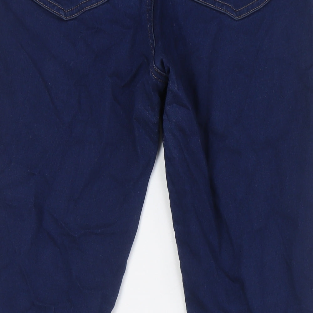 Marks and Spencer Womens Blue Cotton Cropped Jeans Size 14 L26 in Regular