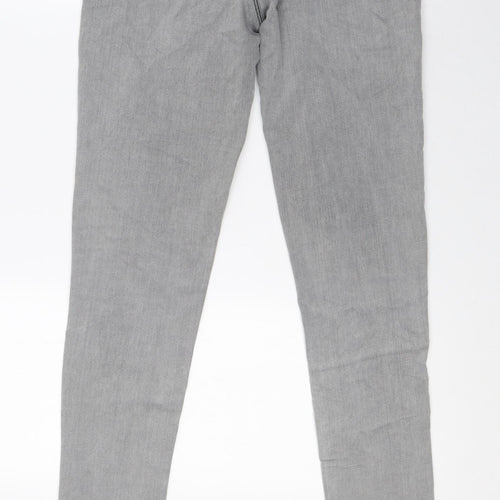 Denim Co Womens Grey Cotton Skinny Jeans Size 8 L32 in Regular Button