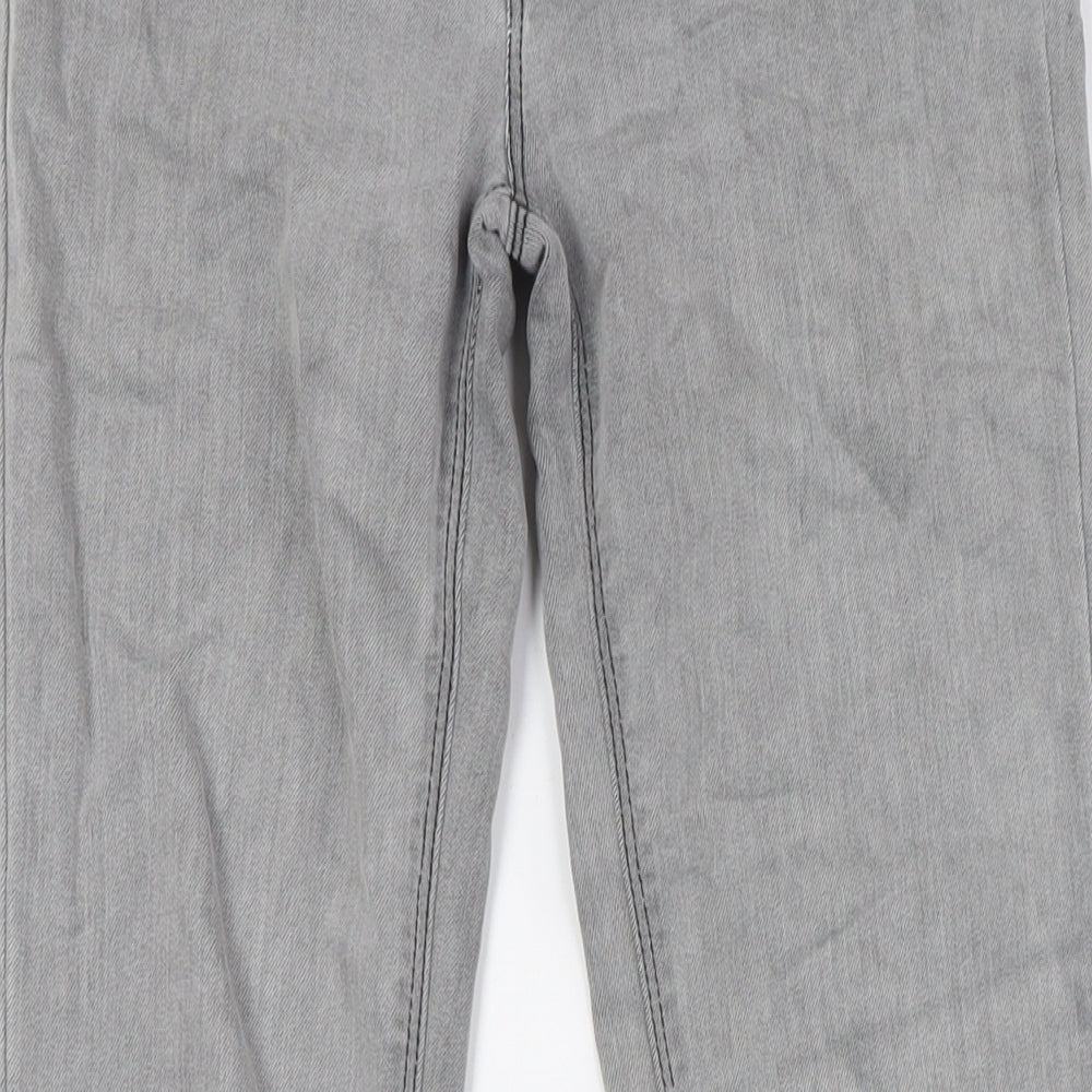 Denim Co Womens Grey Cotton Skinny Jeans Size 8 L32 in Regular Button