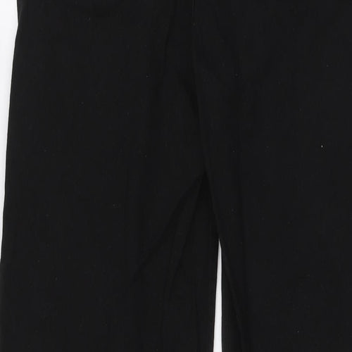 Divided by H&M Womens Black Cotton Wide-Leg Jeans Size 12 L31 in Regular Button