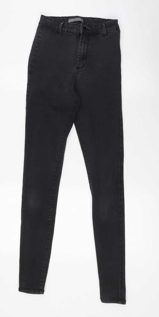 denim co Womens Black Cotton Skinny Jeans Size 10 L30 in Regular Button