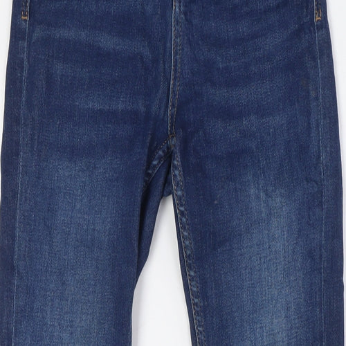 Zara Womens Blue Cotton Skinny Jeans Size 8 L27 in Regular Button