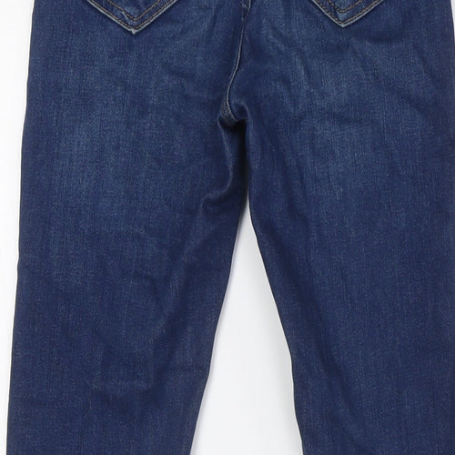 Zara Womens Blue Cotton Skinny Jeans Size 8 L27 in Regular Button