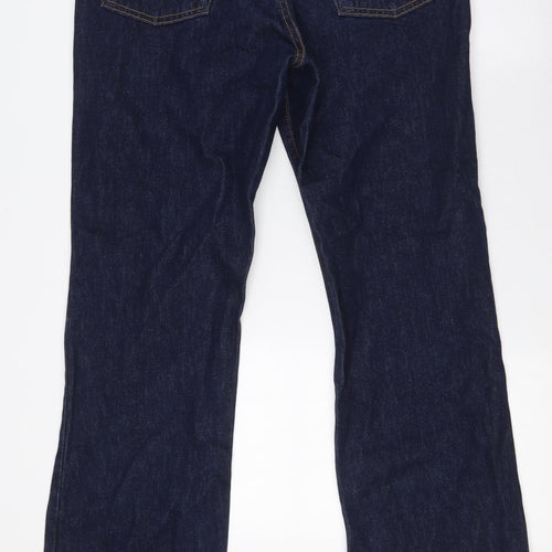 Levi's Mens Blue Cotton Straight Jeans Size 36 in L34 in Regular Button