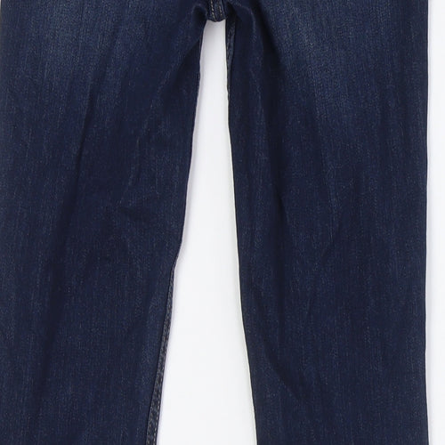 NEXT Womens Blue Cotton Skinny Jeans Size 6 L29 in Regular Button