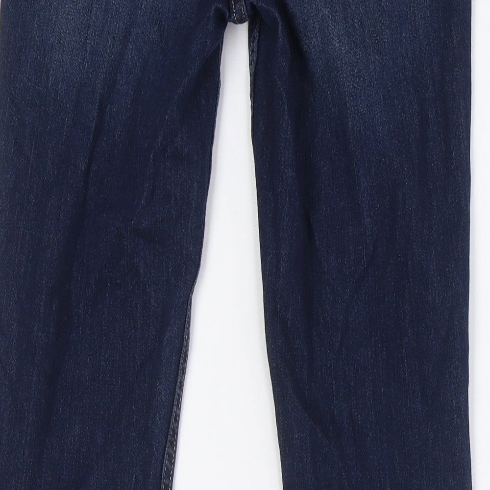 NEXT Womens Blue Cotton Skinny Jeans Size 6 L29 in Regular Button