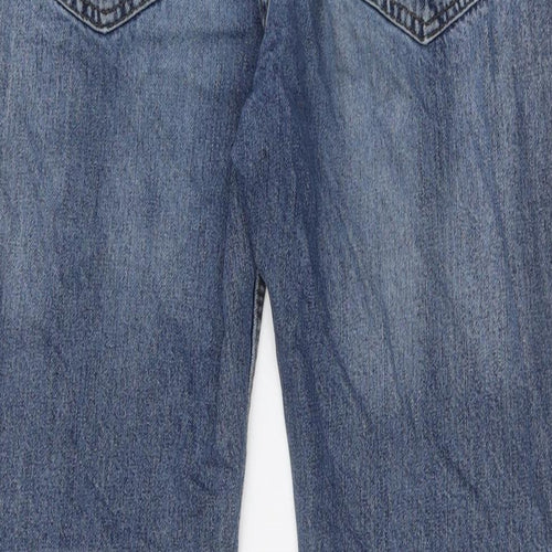 Lee Cooper Mens Blue Cotton Straight Jeans Size 30 in L32 in Regular Button