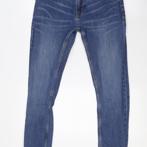 Lee Cooper Mens Blue Cotton Skinny Jeans Size 30 in L32 in Slim Button